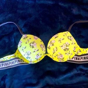 neon green PINK by Victoria’s Secret Push-up bra